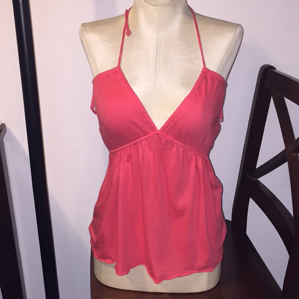 Rebecca Beeson Coral Halter Top. S 1. Made In USA